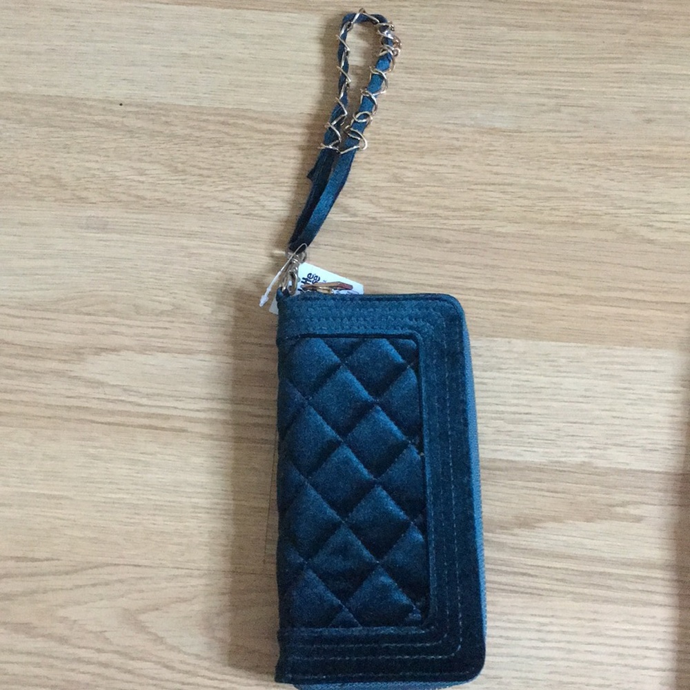 Charlotte Russe velvety turquoise  wristlet